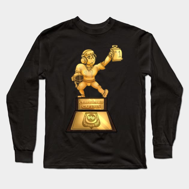 Clipboard Captain Long Sleeve T-Shirt by Benchwarmers Trivia Podcast